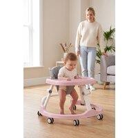 Living and Home Anti-Roll Stable Baby Walker Foldable Height Adjustable Design in Pink