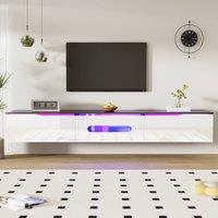 Rolipo Black & White TV Cabinet 180cm High Gloss Wall Mountable Unit