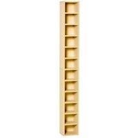 Rolipo 204 CD Tall Narrow Media Storage Tower in Natural
