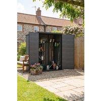 Living and Home 5x3 FT Outdoor Garden Tool Storage Shed in Dark Grey