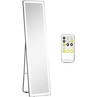 Rolipo Full Length Mirror 160x40cm with LED Lights & Remote Control, Black | Size: 160x40 cm