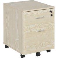 Rolipo 2-Drawer Lockable Mobile Filing Cabinet With 5 Wheels in Cream