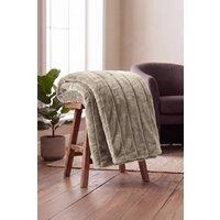 Deyongs Hockley Supersoft Fux Quilted Throw in Beige | Size: 130 cm x 150 cm
