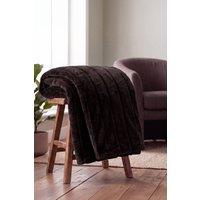 Deyongs Hockley Supersoft Fux Quilted Throw in Chocolate | Size: 130 cm x 150 cm