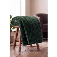Deyongs Hockley Supersoft Fux Quilted Throw in Green | Size: 150 cm x 200 cm