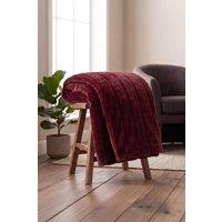 Deyongs Hockley Supersoft Fux Quilted Throw in Red | Size: 150 cm x 200 cm