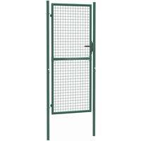 Berkfield Home Fence Gate Steel 100x200 cm Green