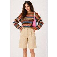 Happiness Istanbul Women's Women's Cotton Shorts in Beige | Size: Medium