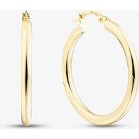 T.H.Baker Women's 9ct Yellow Gold Plain Tube Hoop Earrings E-SLRT-325-9Y
