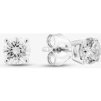 T.H.Baker Women's 9ct White Gold 0.75ct Round Cut Diamond Stud Earrings THE2534-75 (WG) in Silver
