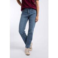Weird Fish Women's Gemma Straight Fit Jeans in Mid Blue | Size: 18