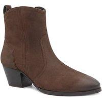 Bellissimo Women's Smart Leather Ankle Boots in Brown | Size: 7