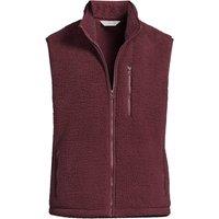 Lands' End Men's Sherpa Fleece Gilet in Burgundy | Size: Medium