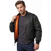 MyShoeStore Men's MA-1 Bomber Jacket Padded Reversible Pilot Flight Coat in Black | Size: Medium