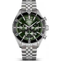 Rotary Men's RGB10013-24 Apex 100 42mm Quartz Watch in Silver