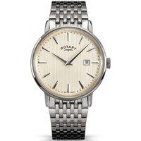 Rotary Men's RGB10049-31 1895 39mm Quartz Watch in Silver