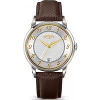 Rotary Men's RGS10083-70 Heritage 39mm Quartz Watch in Brown