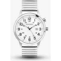 Sekonda Men's Easy Reader Silver Expandable Watch 30126 in White