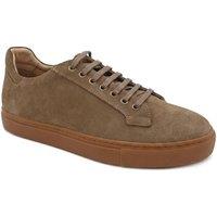 Jones Bootmaker Simon Leather Men's Trainers in Taupe | Size: 8