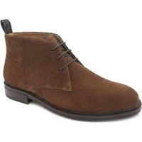 Jones Bootmaker Men's Deacon Wide Fit Suede Leather Chukka Boots in Brown | Size: 8