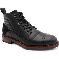 Jones Bootmaker Men's Everett Wide Fit Leather Boots in Black | Size: 10