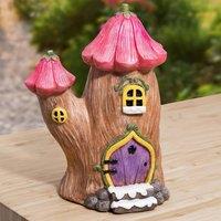 Pelle & Sol Mushroom House Garden Ornament - Resin Garden Decor Statue
