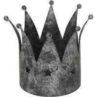 Lemon Pavilion Furniture and Decor Antique Crown Candle Holder - Metal - L10 x W10 x H10 cm - Silver