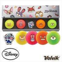 Volvik Zootopia Vivid Assorted 4 Balls + Marker