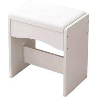 Ventryn Dresser Upholstered Stool Makeup Table Stool Furniture Dressing Stool in White