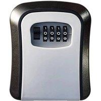 PAWNORA Silver 4 Digit Key Safe Box Wall Mounted Outdoor Security Code Lock