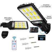 EONLION 6000W LED Solar Street Wall Light PIR Motion Sensor Security Lamp in Black