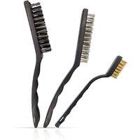 PAWNORA 3 Pcs Wire Brush Hand Set in Black