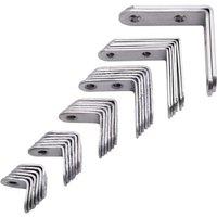 SPETLEK 32pcs Stainless Steel L-Corner Brackets Furniture in Silver | Size: 1000mm x 400mm