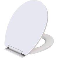 PAWNORA Soft Close White Oval Toilet Seat