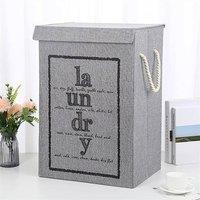 PAWNORA Laundry Basket Folding Bin Bag Hamper in Grey