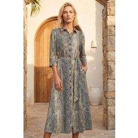 Roman Women's Animal Print Midi Shirt Dress | Size: 18