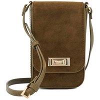 Dune London Women's 'Dinkydiscreet' Suede Cross Body Bag in Green