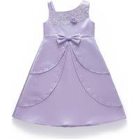 Cinda Girl's Satin Party Dress in Lilac | Size: 6-7 Years