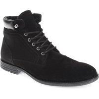 Jones Bootmaker Men's Docklands Leather Lace-Up Boots in Black | Size: 8