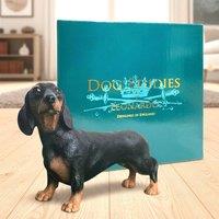 Animal Crackers Dachshund Figurine, Leonardo Dog Studies, Length 15cm, Gift Boxed in Black