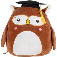 Mumbles Squidgy Owl Plush Toy in Dark Brown