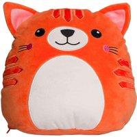 Mumbles Squidgy Ginger Cat Plush Toy in Orange