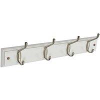 Securit 4 Hook Hat & Coat Hook in White