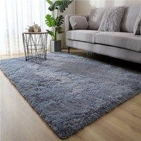 YnysTec Large Shaggy Rug Anti Slip Mat Soft Fluffy Living Room Bedroom Carpet in Dark Grey | Size: 200 cm x 300 cm