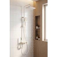 Living and Home Wall-Mount Bathroom Piano-Key Panel Shower System Set in White