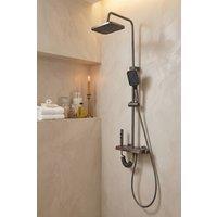 Living and Home Wall-Mount Bathroom Piano-Key Panel Shower System Set in Grey