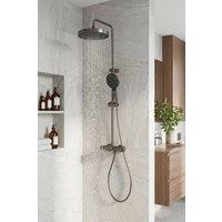 Living and Home Wall-Mount Bathroom Shower System Set in Grey