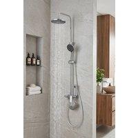 Living and Home Wall-Mount Bathroom Shower System Set in Silver