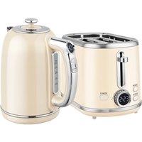 Rolipo Cream Retro Kettle & Toaster Set with 40-100C Control, 1.7L