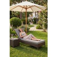 Garden Sanctuary Outdoor Sun Lounge Cushion in Grey